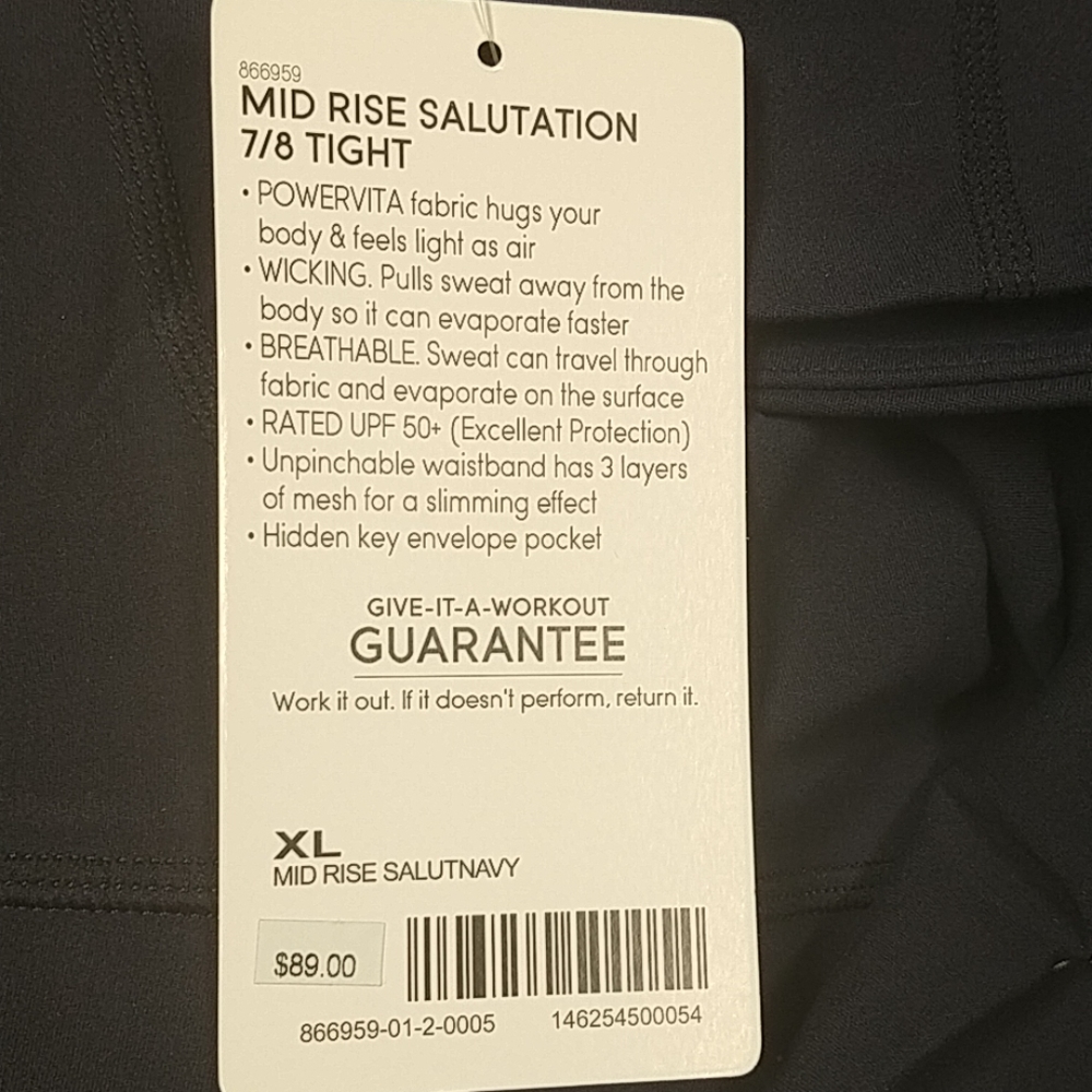 NAVY Mid Rise Salutation 7/8 Tight Powervita XL